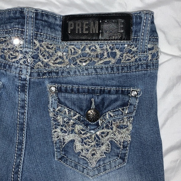 Premiere by rue 21 1/2R slim boot cut jeans - Picture 2 of 10